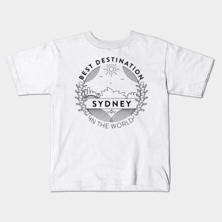 Sydney Minimal Badge Design Kids T-Shirt